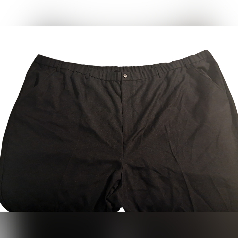 Kings Court Big Mans Slacks. Black Size  77" W X 27" L